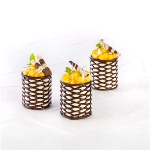 Rurki czekoladowe 52% dekoracja tort monoporcje czekolada twister mix 30g